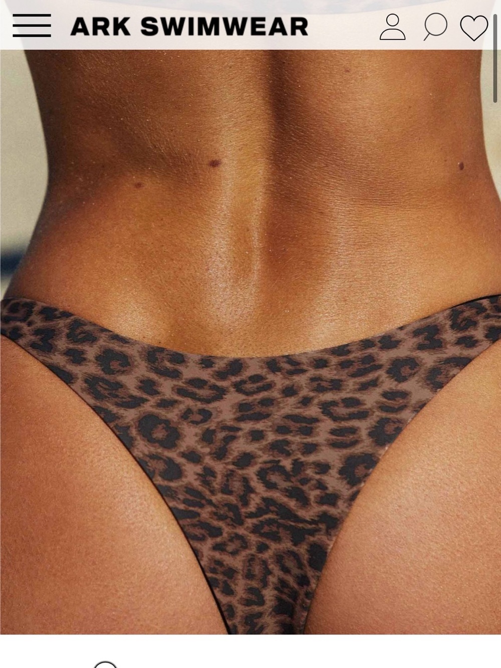 Ark Swimwear | Hybrid Bikini Bottoms - Brown Leopard - Picture 2 of 4